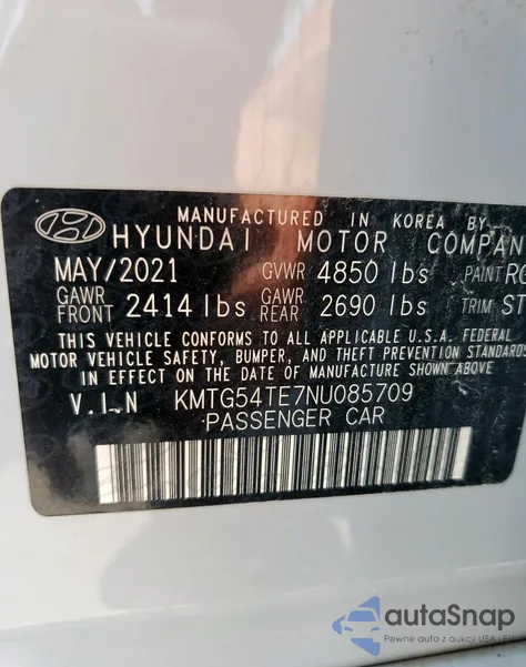 2022 Genesis G70 Base из США, поврежденный, VIN KMTG54TE7NU085709